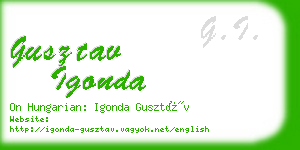 gusztav igonda business card